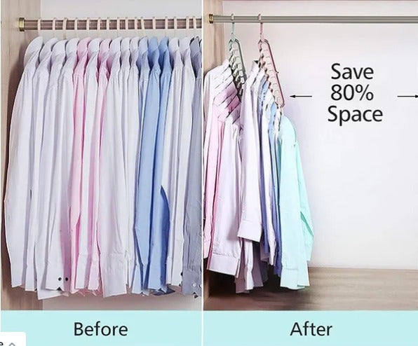 ✅ Pack Of 4 ✅360 Rotating 9-Hole Magic Hanger