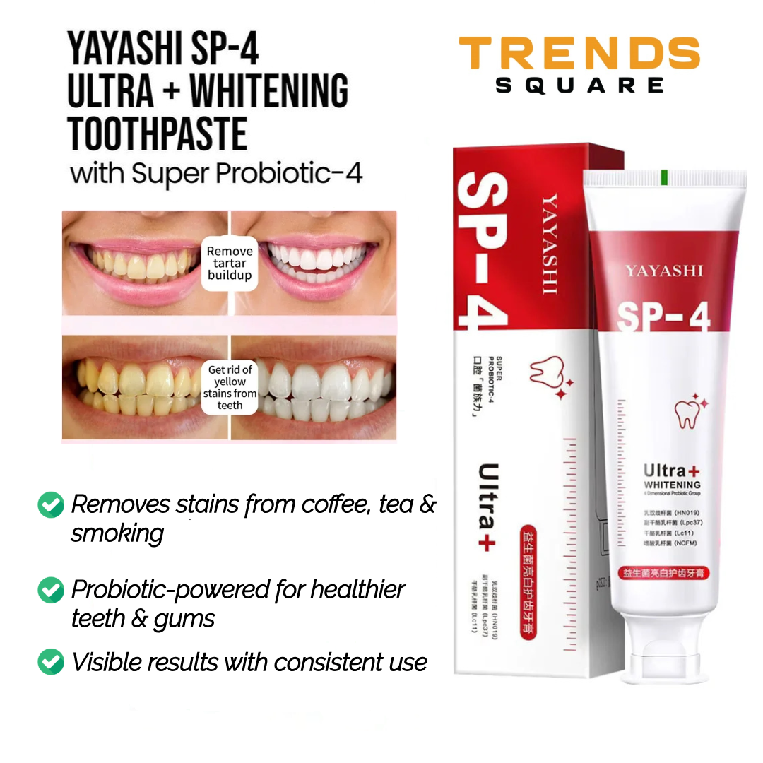 Yayashi SP4 Oral Care probiotic - Teeth Whitening Toothpaste | 100% Orignal